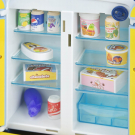Игрушечная техника ABtoys Помогаю Маме Холодильник синий с продуктами на батарейках