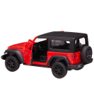 Машина металлическая RMZ City серия 1:32 Jeep Wrangler Rubicon 2021, закрытый верх, красный цвет, двери открываются