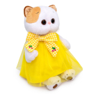 Мягкая игрушка BUDI BASA Кошка Ли-Ли в желтом платье с бантом 24 см
