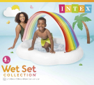 Бассейн надувной детский с навесом INTEX "Rainbow Cloud Baby Pool" (Радуга) (1-3 года), 142смx119смx84см