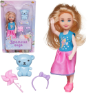 Кукла ABtoys Времена года 15 см с медвежонком 4 вида