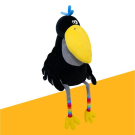 Мягкая игрушка BUDI BASA Прятки Ворон Крац 32 см
