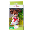 Кукла-мини Baby Ardana серия Питомец шатенка с хвостиками с сиреневым щенком 11 см