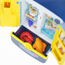 Игрушечная техника ABtoys Помогаю Маме Холодильник синий с продуктами на батарейках
