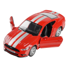Машинка металлическая Uni-Fortune RMZ City серия 1:32 Ford Mustang GT 2015 with Strip инерционная, цвет красный, двери открываются