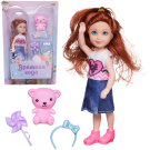 Кукла ABtoys Времена года 15 см с медвежонком 4 вида