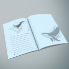 Блокнот Malamalama позитивного настроения. WHALE WORLD