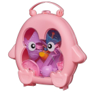 Игровой набор Abtoys В гостях у куклы Розовый совенок чемоданчик с 2 куколками и мебелью, 20,5х5х21см