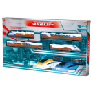 Железная дорога Abtoys КОМЕТА Железнодорожный экспресс 214см (желтый поезд), со световыми и звуковыми эффектами