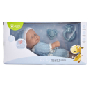 Пупс JUNFA Pure Baby 25см в голубых кофточке, шортиках, шапочке, с аксессуарами