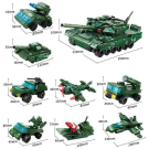 Конструктор Qman серия Trans-combo Боевая техника 2в1: военный катер или самолет 74 детали