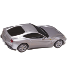 Машина р/у 1:18 Ferrari F12, цвет серябряный, светящиеся фары, 25.2*12.7*7см