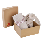 Мягкая игрушка Abtoys baby. Зайка плюшевый 20см с детским пледом 120х100см