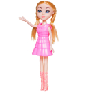 Кукла ABtoys Brilliance Fair 18 см в бледно-розовом платье, в сапожках, с расческой