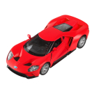 Машина металлическая RMZ City серия 1:32 Ford GT 2019, инерционный механизм, красный матовый цвет, двери открываются.