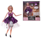 Кукла ABtoys Emily Сиреневая серия с сумочкой, аксессуарами, 30см