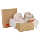 Мягкая игрушка Abtoys baby. Зайка плюшевый 20см с детским пледом 120х100см