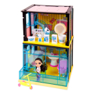 Игровой набор Abtoys В гостях у куклы "Модный дом" 2 в 1, в наборе с куклой и мебелью, 85 деталей