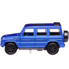 Машинка металлическая Abtoys АвтоСити 1:36 Внедорожник классический инерционный с открывающими передними дверцами синий свет звук