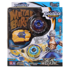 Игра настольная Junfa Волчок "Battle blade. Sea Welkin "Hymes" с синей сердцевиной и cиним пусковым устройством, 23х19х6 см