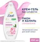 Дав Крем-Гель для Душа Пион и сливочная Ваниль Дали 250мл